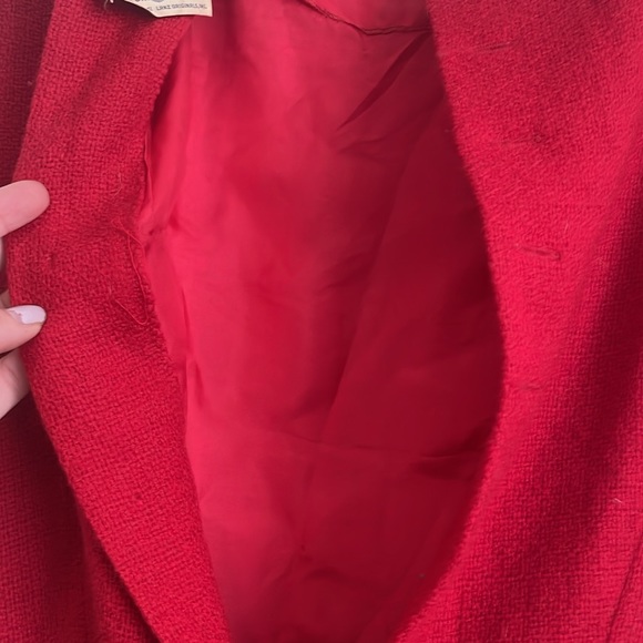 Lanz Original Vintage Wool Red Dress - Picture 8 of 9
